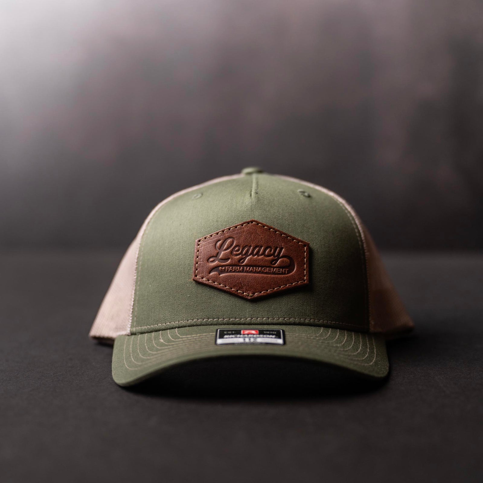 SALE - Debossed Heat Pressed - Richardson 112FP Custom Leather Patch Trucker Hat