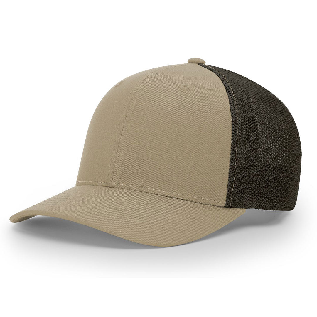 Lasered Leather Patch Trucker Hat ~ Richardson 110 R-Flex Trucker Hat ~ Customized with YOUR LOGO