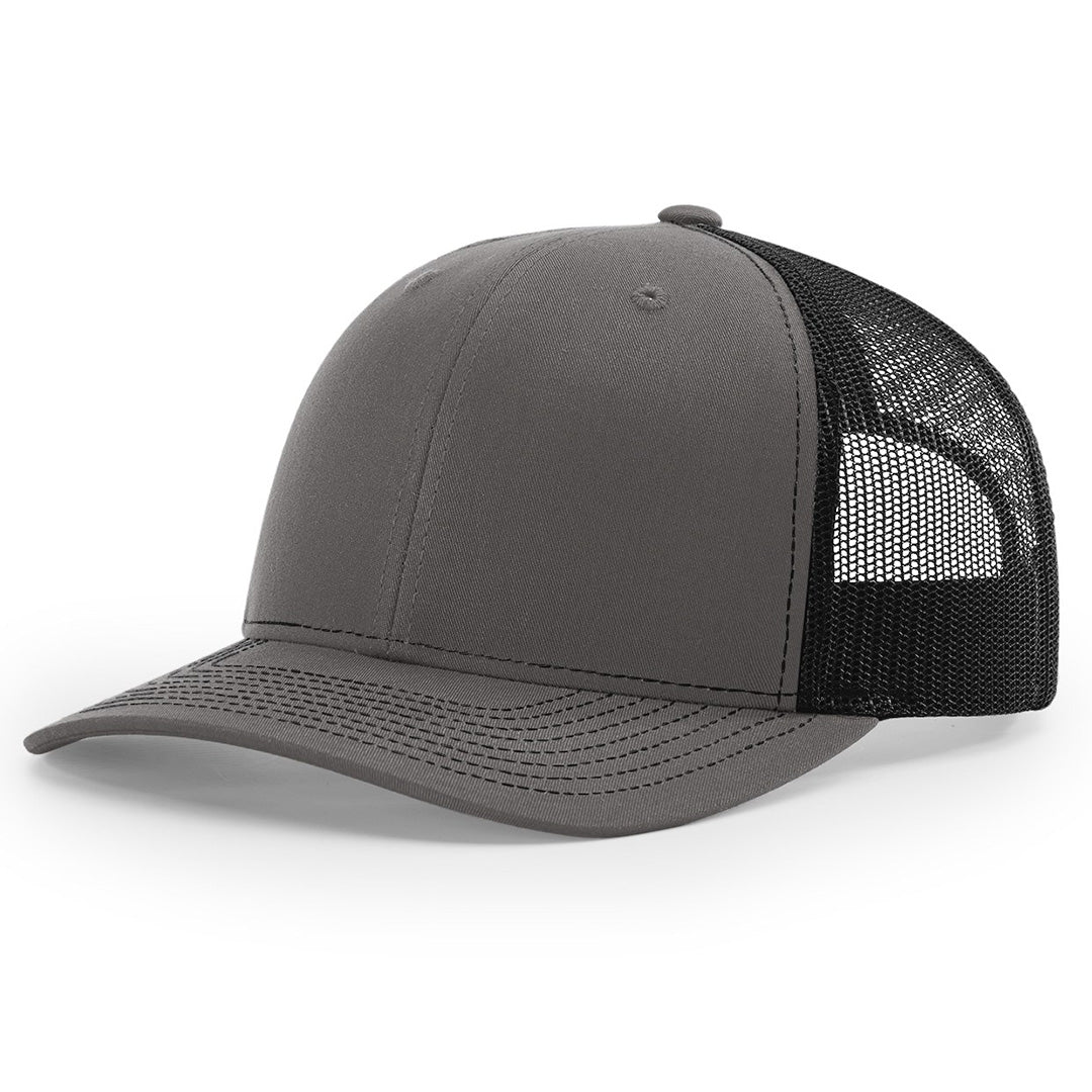 Lasered Leather Patch Trucker Hat ~ Richardson 112 Hat ~ Customized with YOUR LOGO