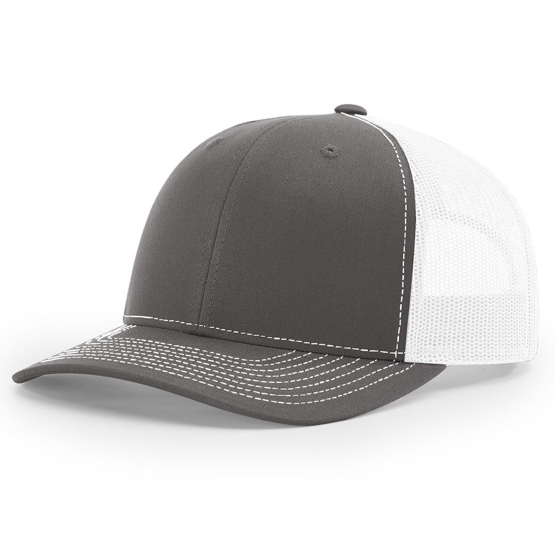 SAMPLE HAT - Debossed Heat Pressed - Richardson 112 Trucker Custom Leather Patch Hat with YOUR LOGO