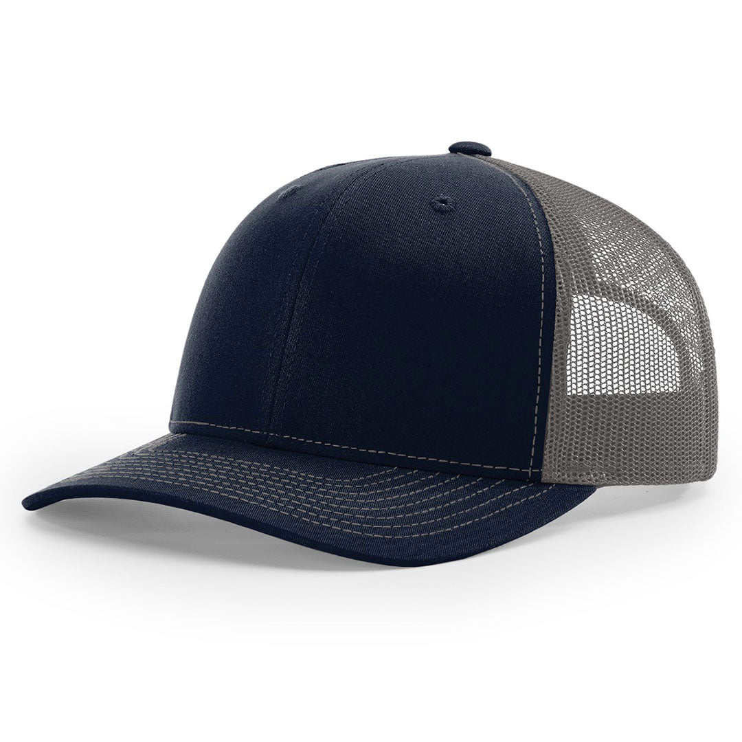 SAMPLE HAT - Debossed Heat Pressed - Richardson 112 Trucker Custom Leather Patch Hat with YOUR LOGO