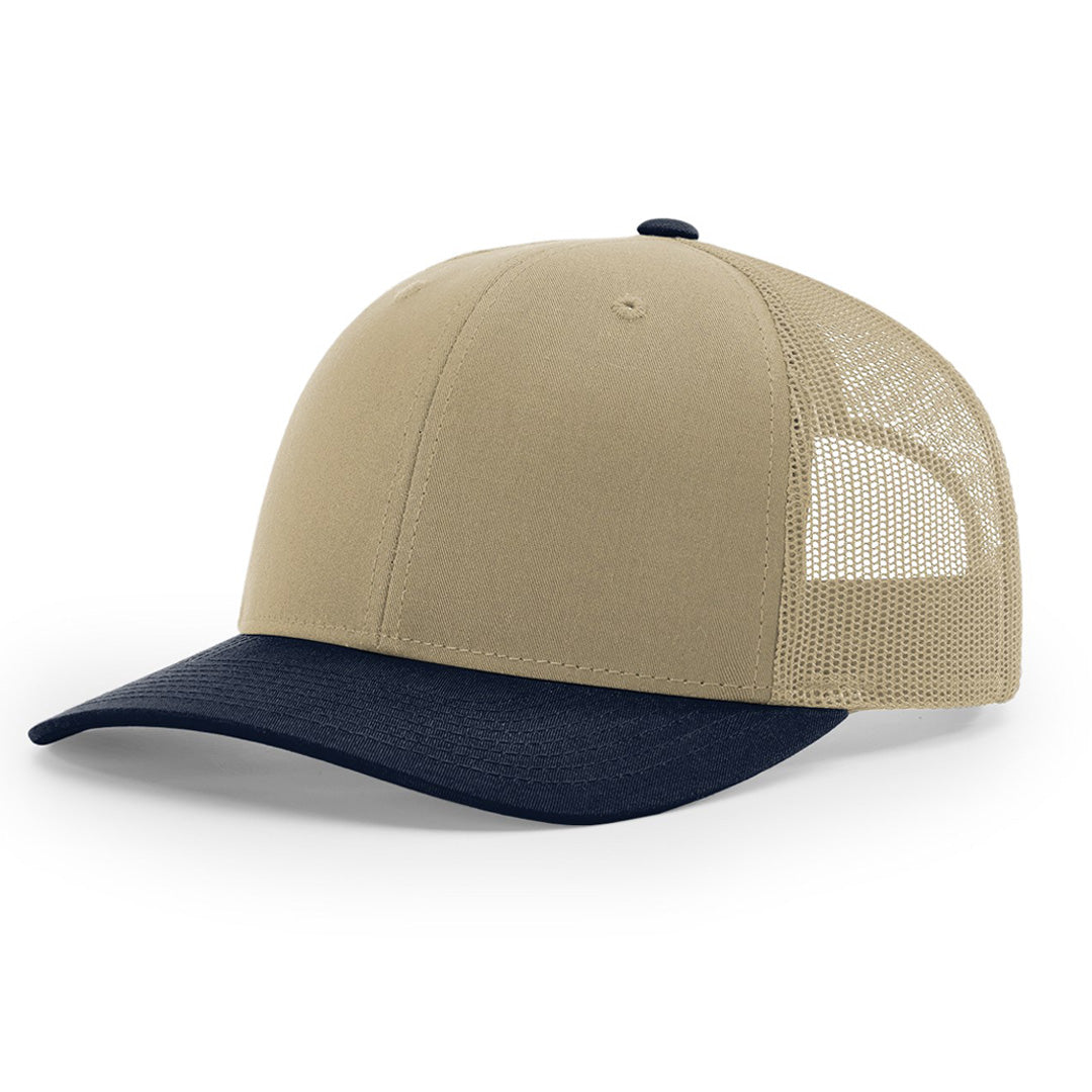 SAMPLE HAT - Debossed Heat Pressed - Richardson 112 Trucker Custom Leather Patch Hat with YOUR LOGO