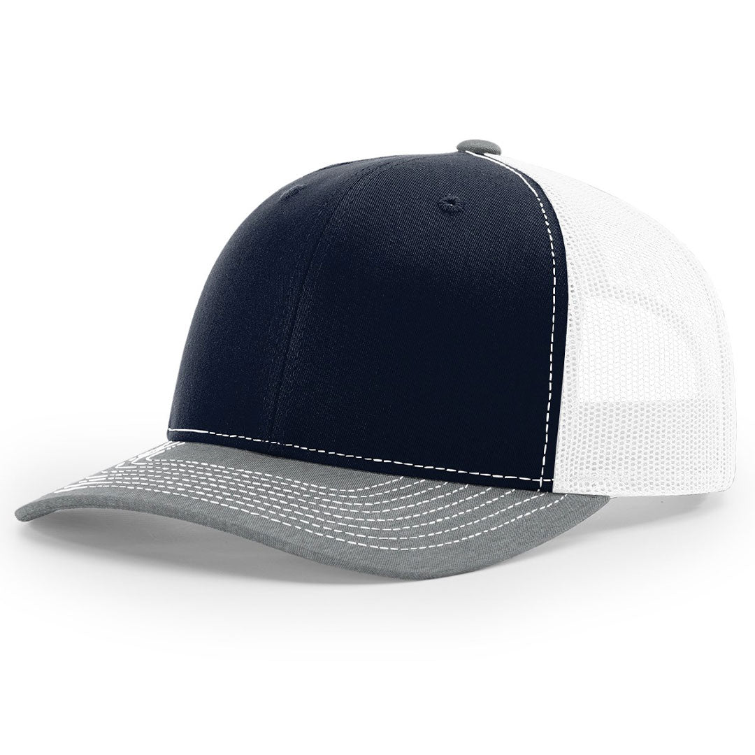 Richardson 112 Custom Trucker Offset Leather Patch Hat with YOUR LOGO – Customized