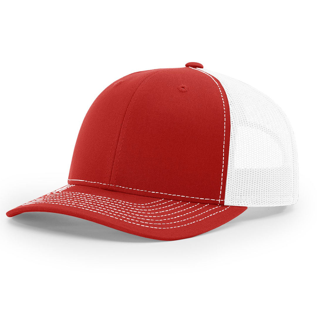 Lasered Leather Patch Trucker Hat ~ Richardson 112 Hat ~ Customized with YOUR LOGO