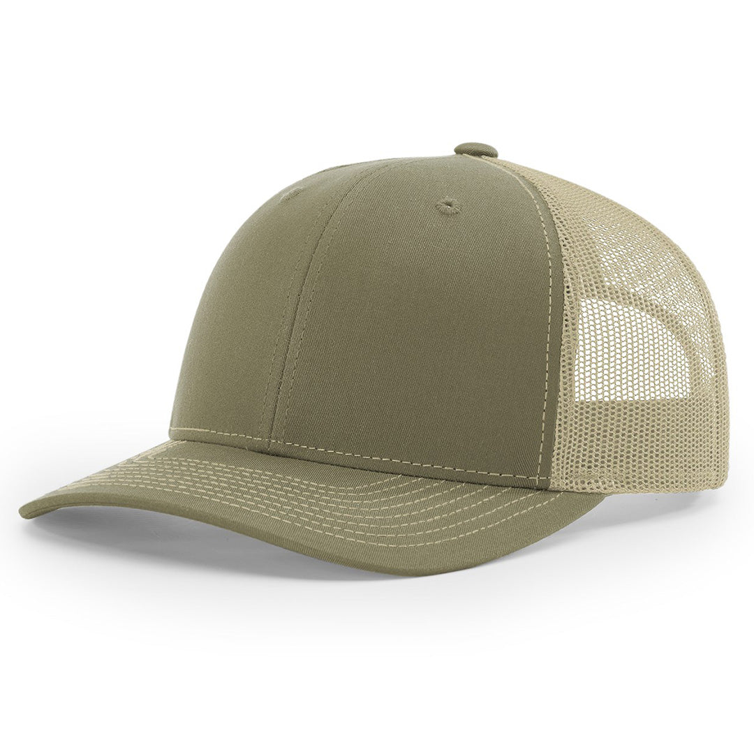 Lasered Leather Patch Trucker Hat ~ Richardson 112 Hat ~ Customized with YOUR LOGO