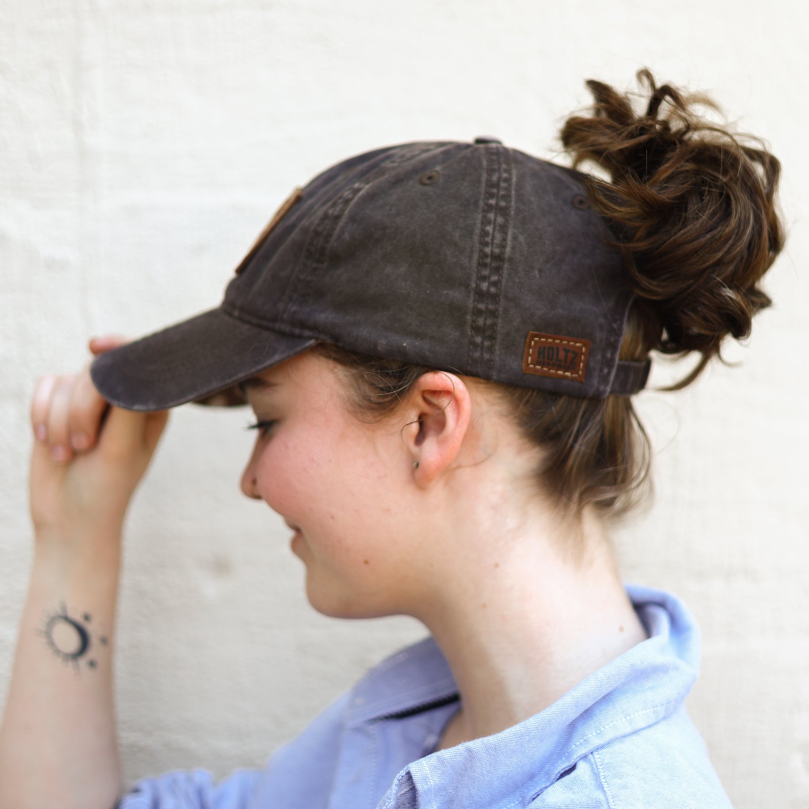 Debossed Heat Pressed - CASSIE Women's Ponytail Hat Relaxed Fit - Customized with YOUR LOGO