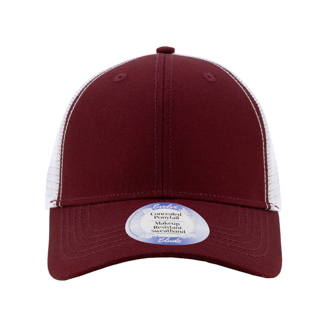 Debossed Heat Pressed - CHARLIE Women's Ponytail Trucker Hat - Customized with YOUR LOGO