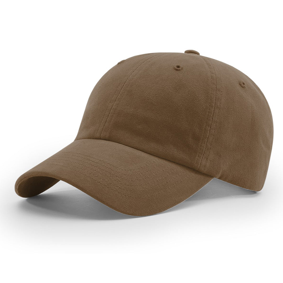 Lasered Leather Patch Dad Hat - Richardson R55 Dad/Mom Cap Low Profile - with Your Logo