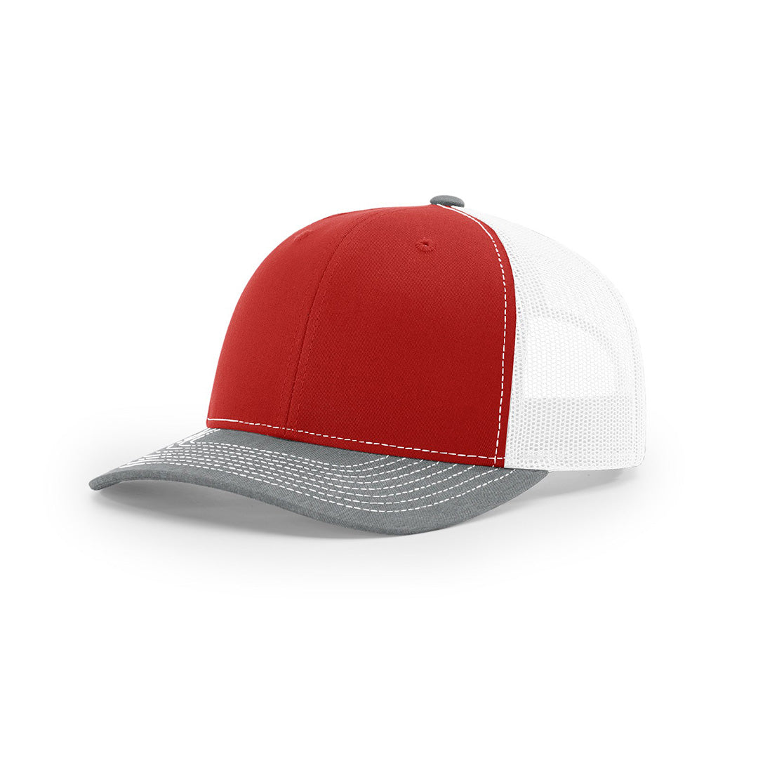 SALE - Patriotic Colors - Debossed - Richardson 112 Custom Leather Patch Trucker Hat