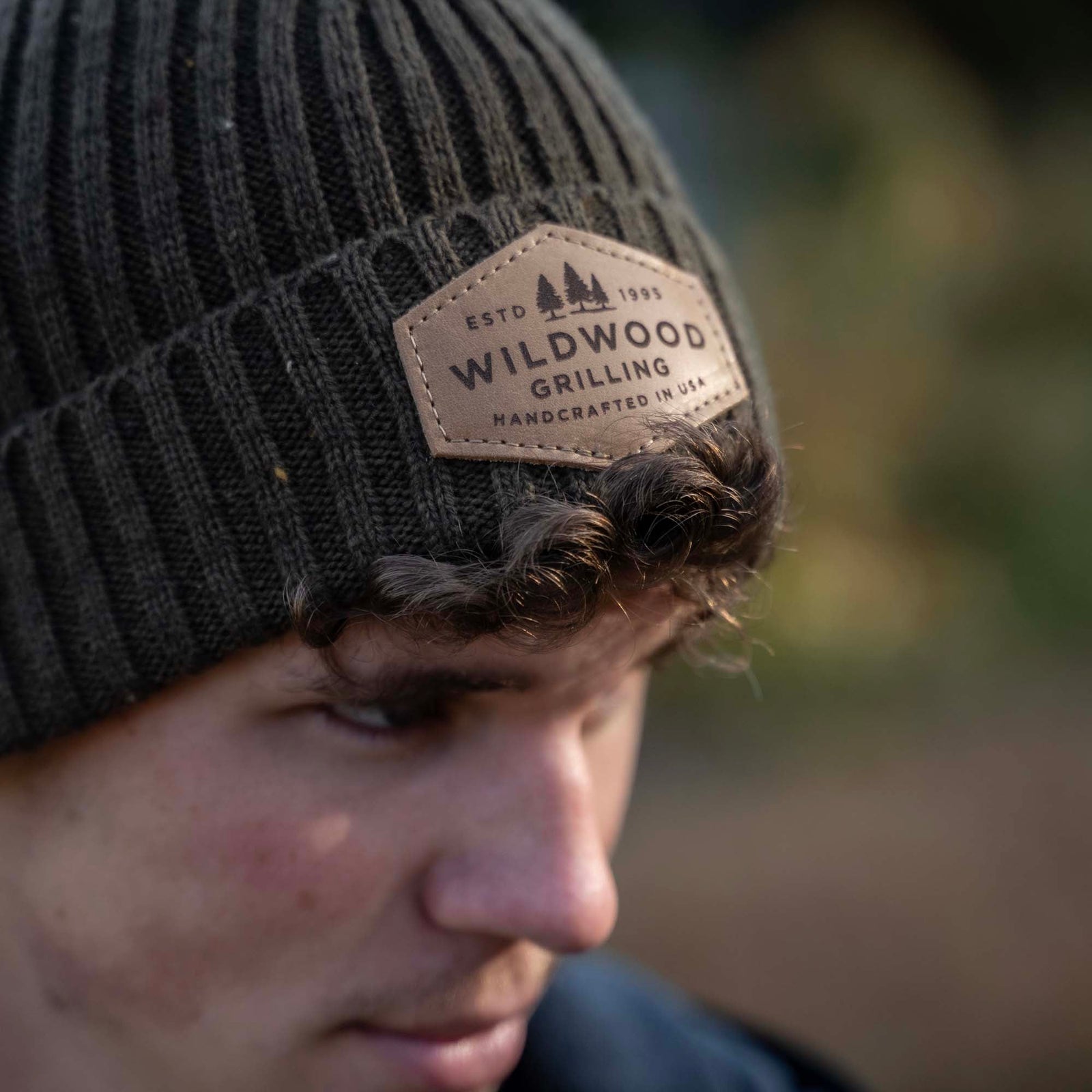 Merino Wool Knit Custom Leather Patch Richardson Beanie
