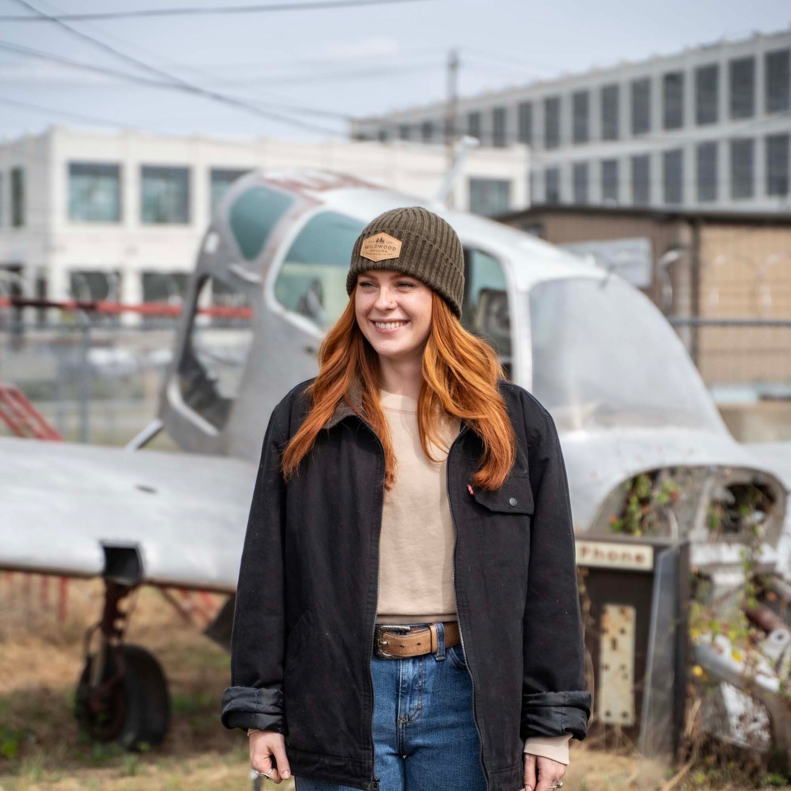 Merino Wool Knit Custom Leather Patch Richardson Beanie
