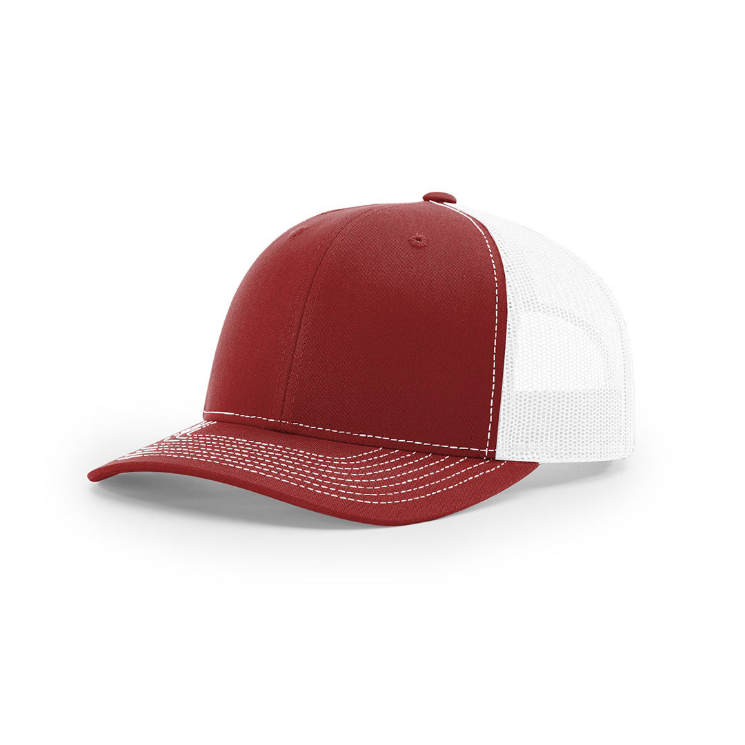 SALE - Patriotic Colors - Lasered - Richardson 112 Custom Leather Patch Trucker Hat