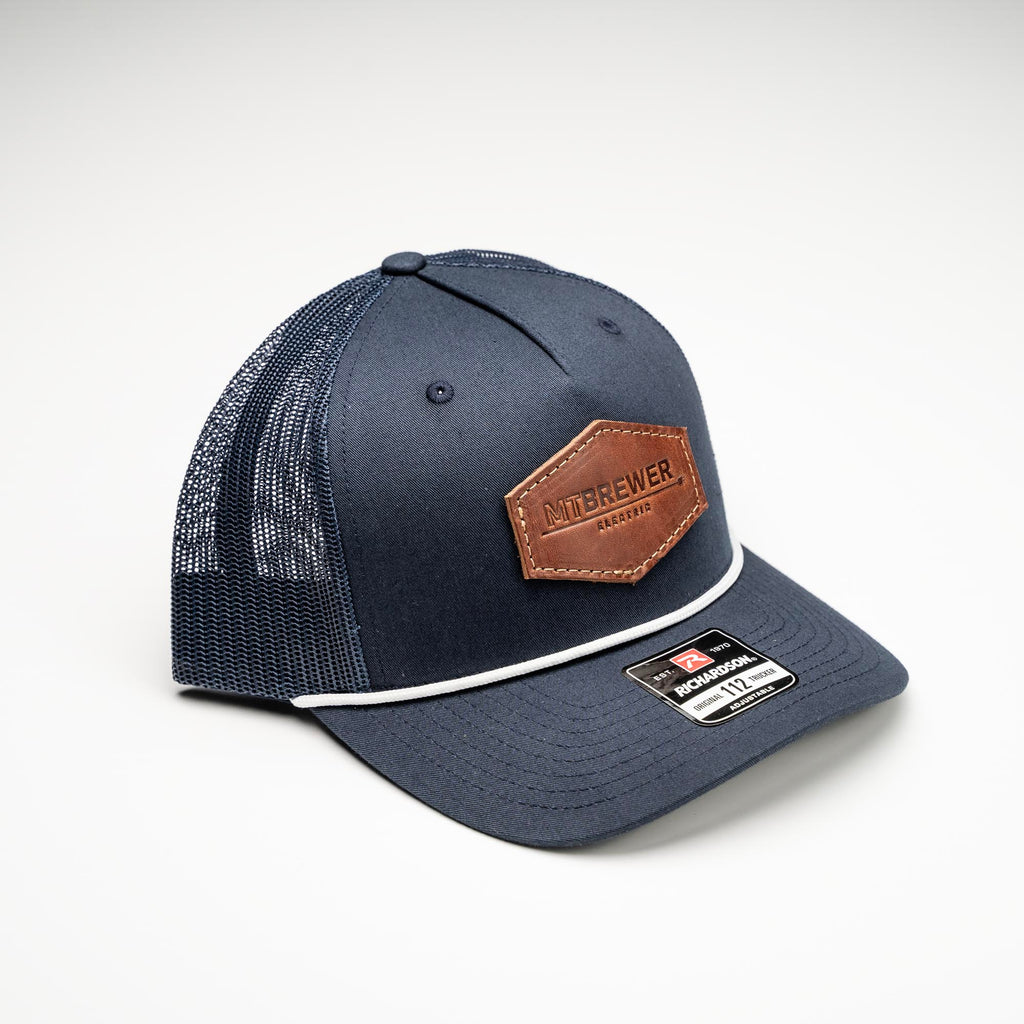 Richardson 112FP Custom Five Panel Trucker Leather Patch Hat