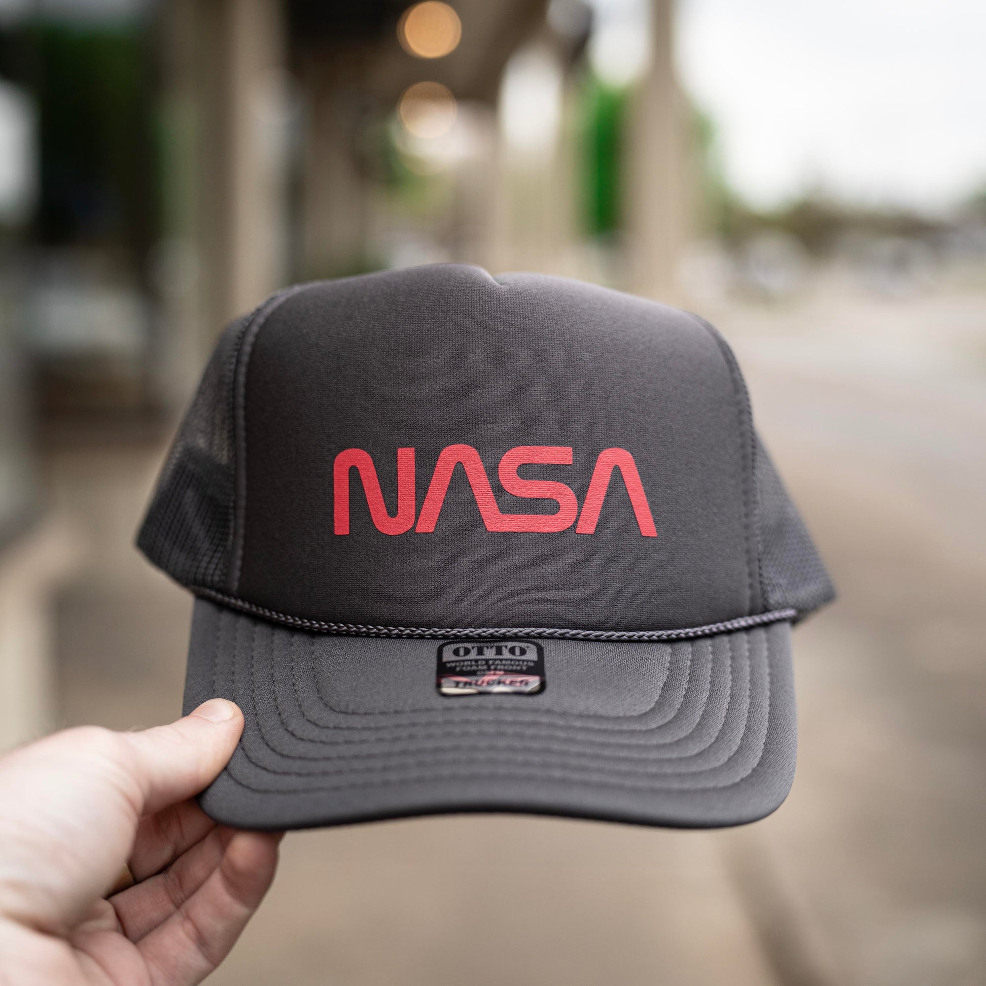 Nasa Logo Decal - Charcoal Foam Trucker Hat