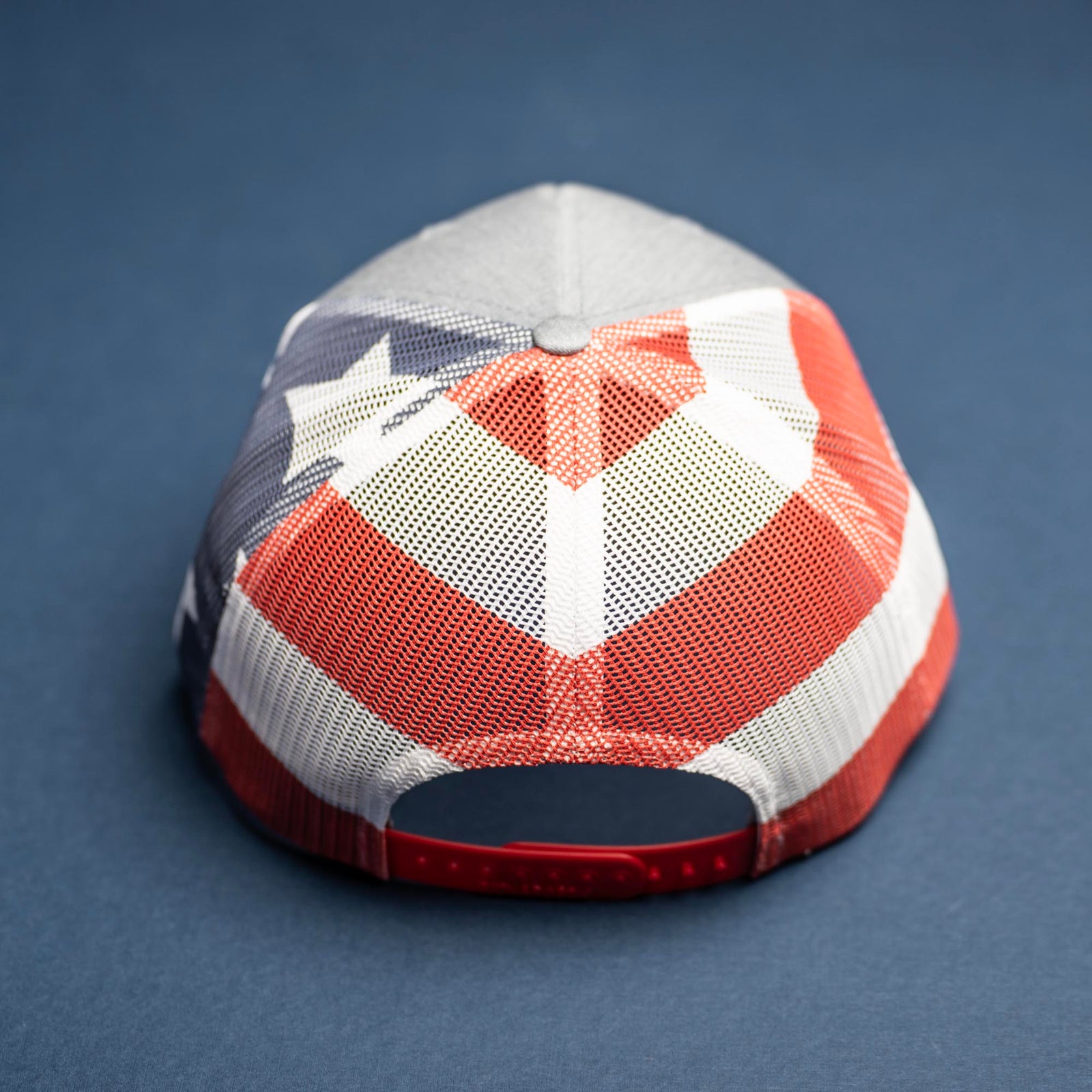 American Flag Debossed Patch - Richardson 112PM Custom Leather Patch Trucker Hat - Printed Mesh