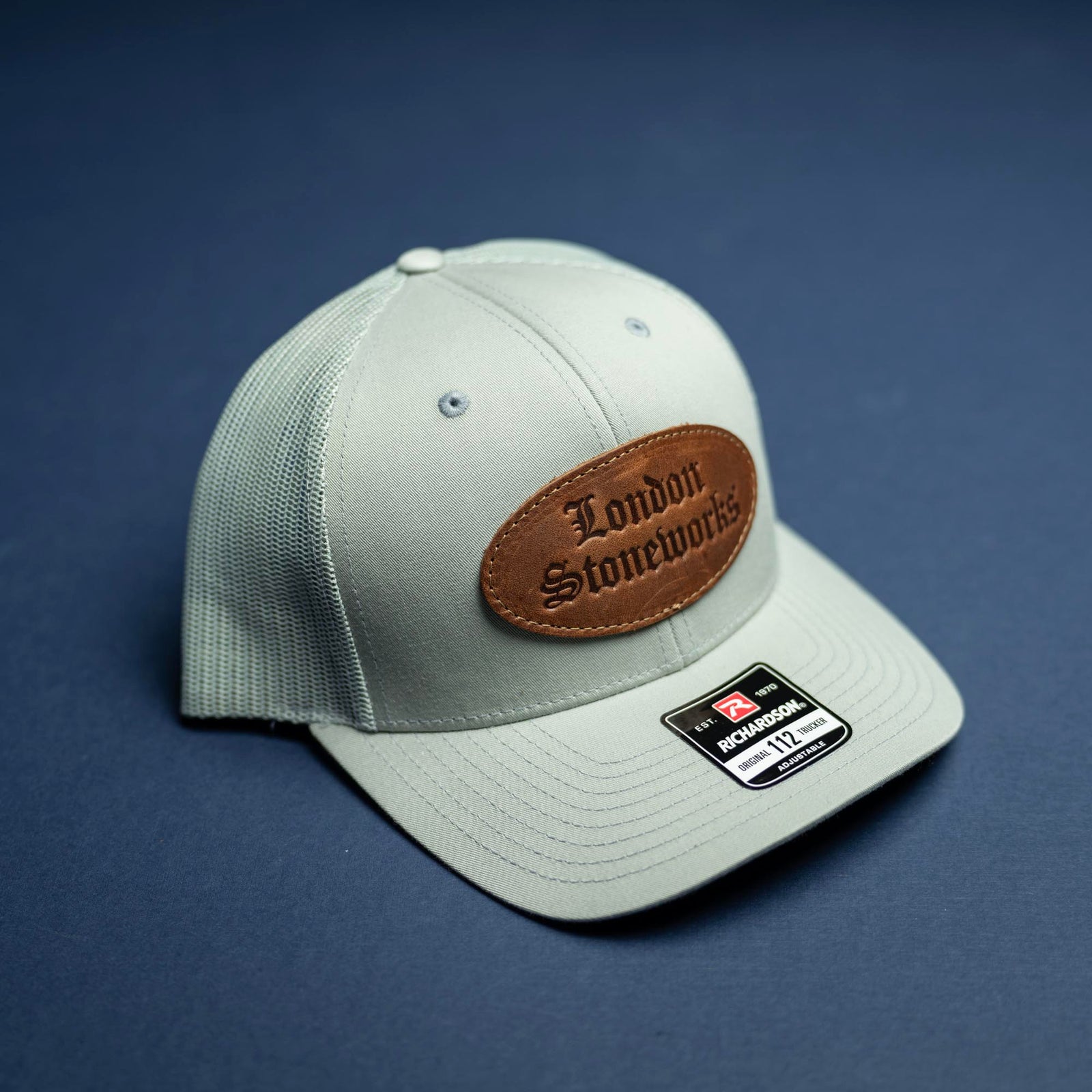 SALE - Debossed Heat Pressed - Richardson 112 Custom Leather Patch Trucker Hat
