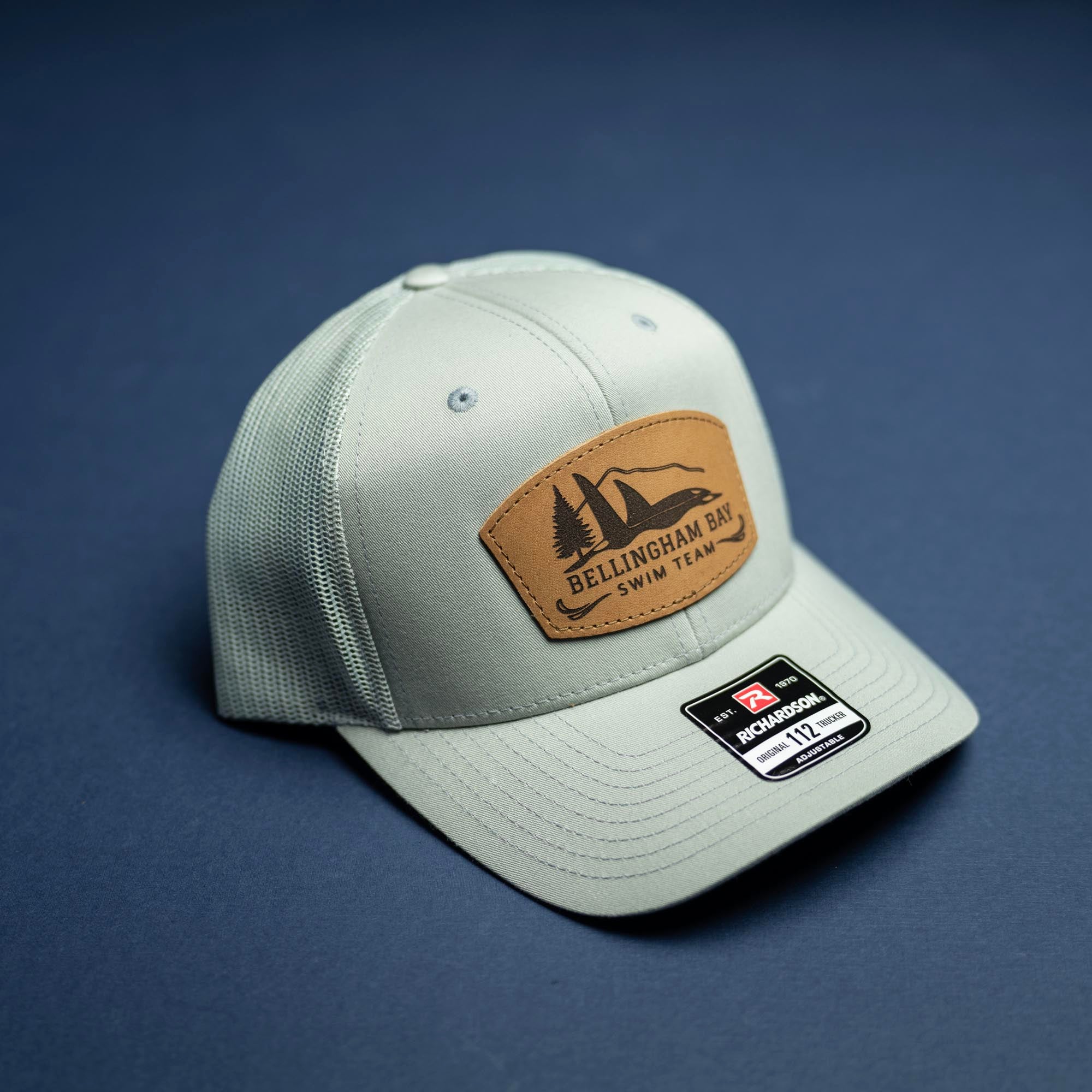 SALE - Lasered - Richardson 112 Custom Leather Patch Trucker Hat