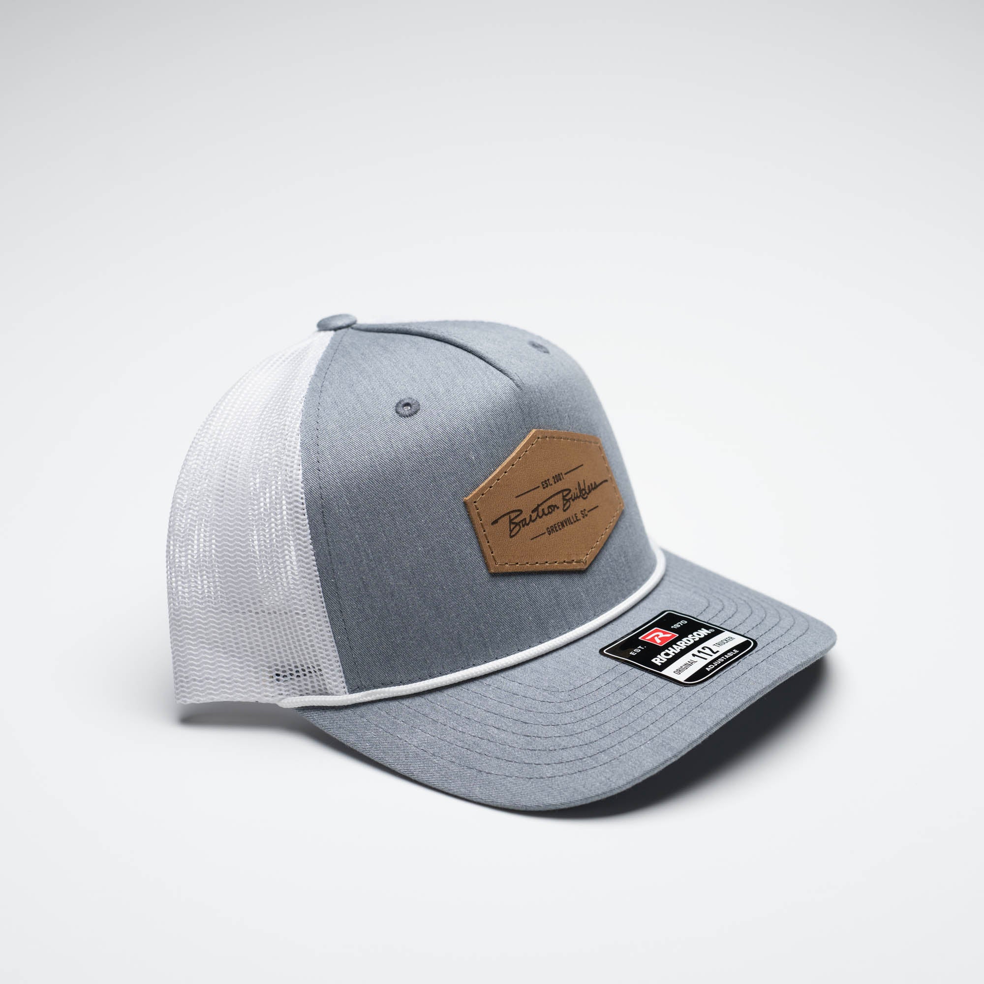 Richardson 112FP Custom Five Panel Trucker Leather Patch Hat