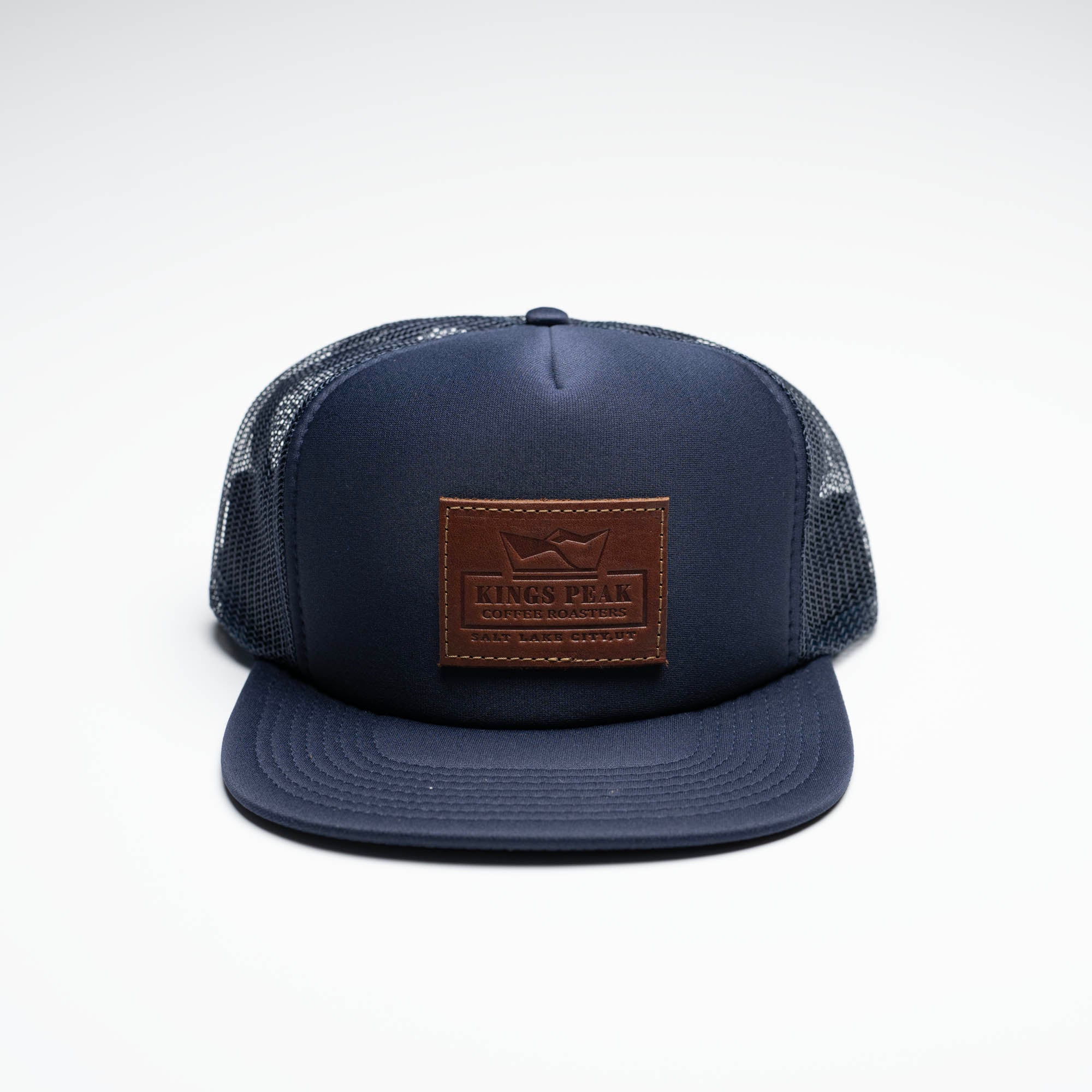 Debossed Heat Pressed - Otto 32-1037 "OTTO SNAP" 5 Panel Trucker Snapback Custom Leather Patch Hat with YOUR LOGO