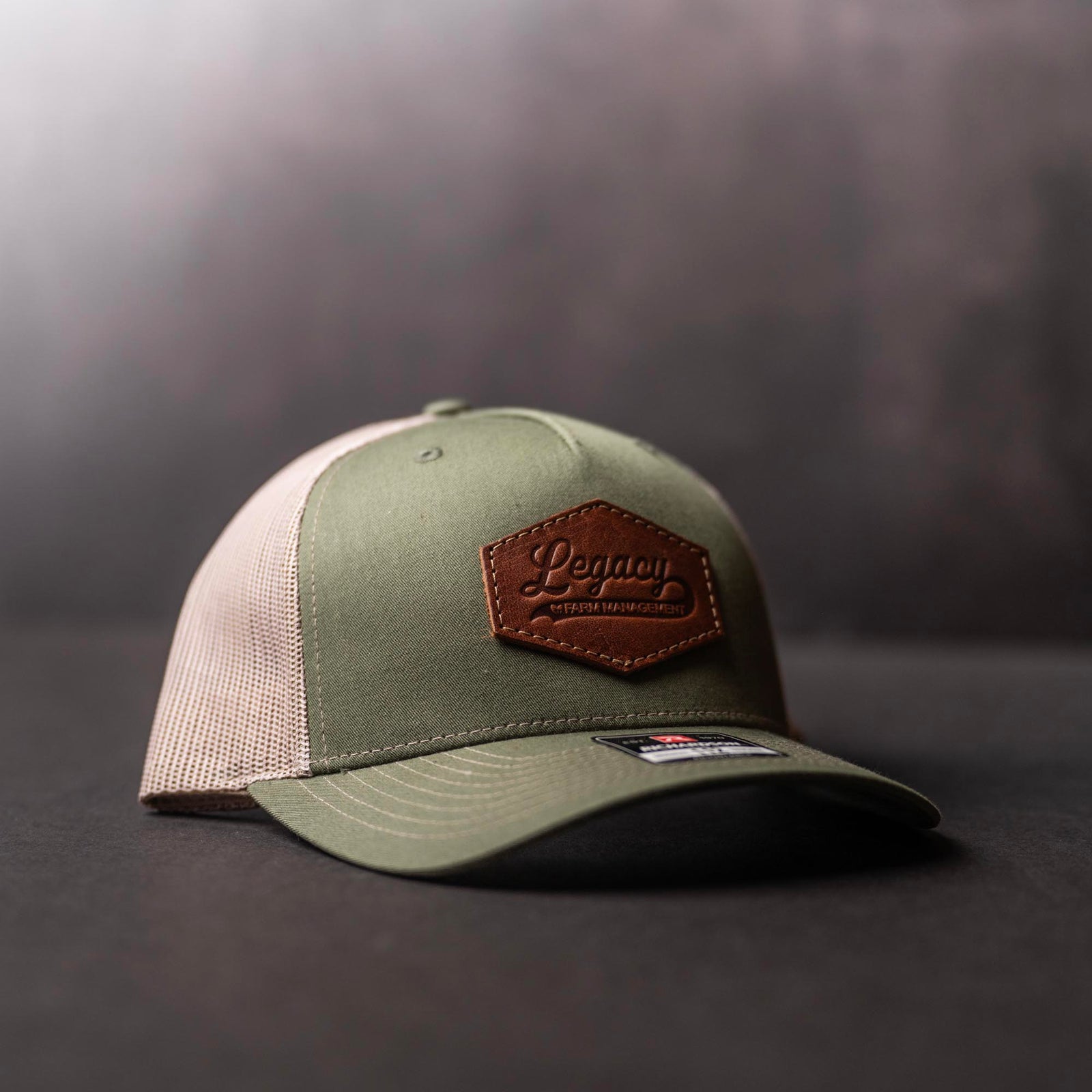 SALE - Debossed Heat Pressed - Richardson 112FP Custom Leather Patch Trucker Hat