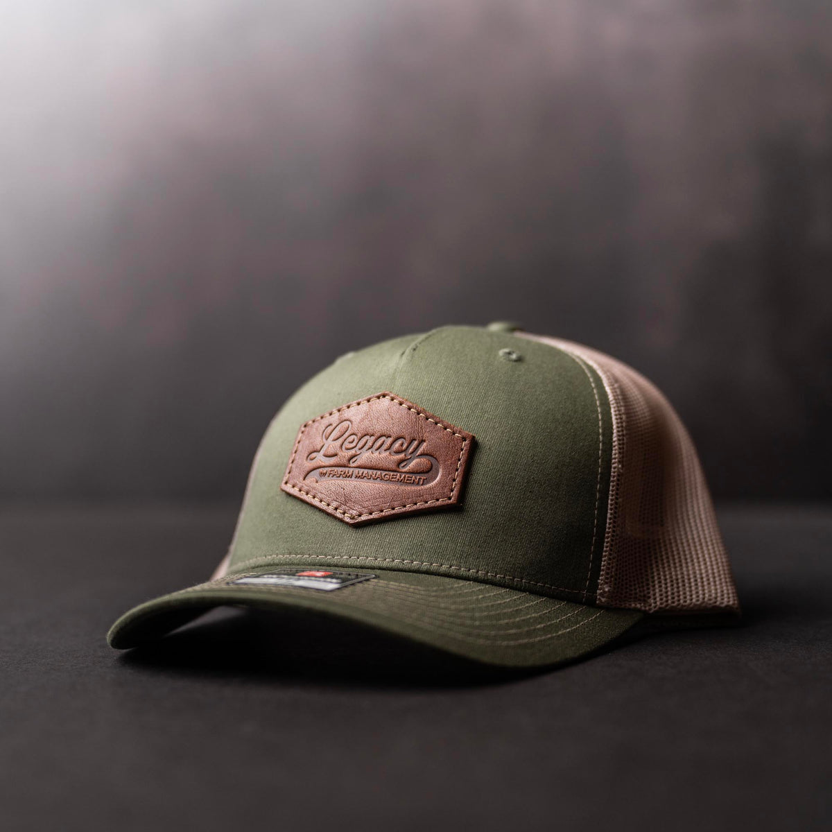 SALE - Debossed Heat Pressed - Richardson 112FP Custom Leather Patch Trucker Hat