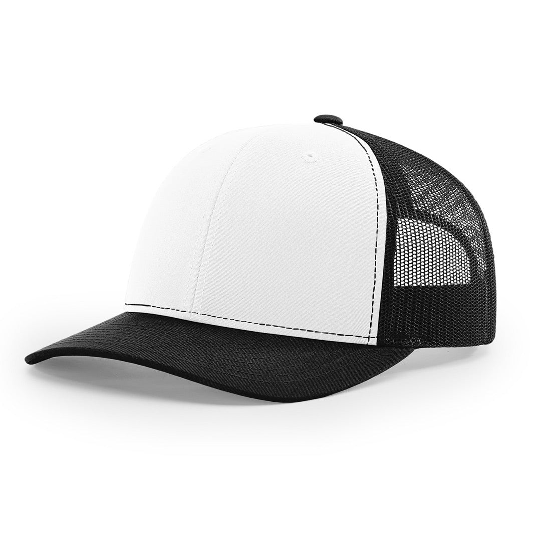 Debossed Heat Pressed - Richardson 112 Trucker Custom Leather Patch Hat with YOUR LOGO
