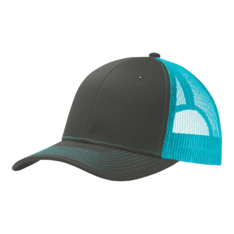 CLEARANCE - Neon Port Authority C112 Trucker Hat - 6 Panel - Customized with YOUR LOGO