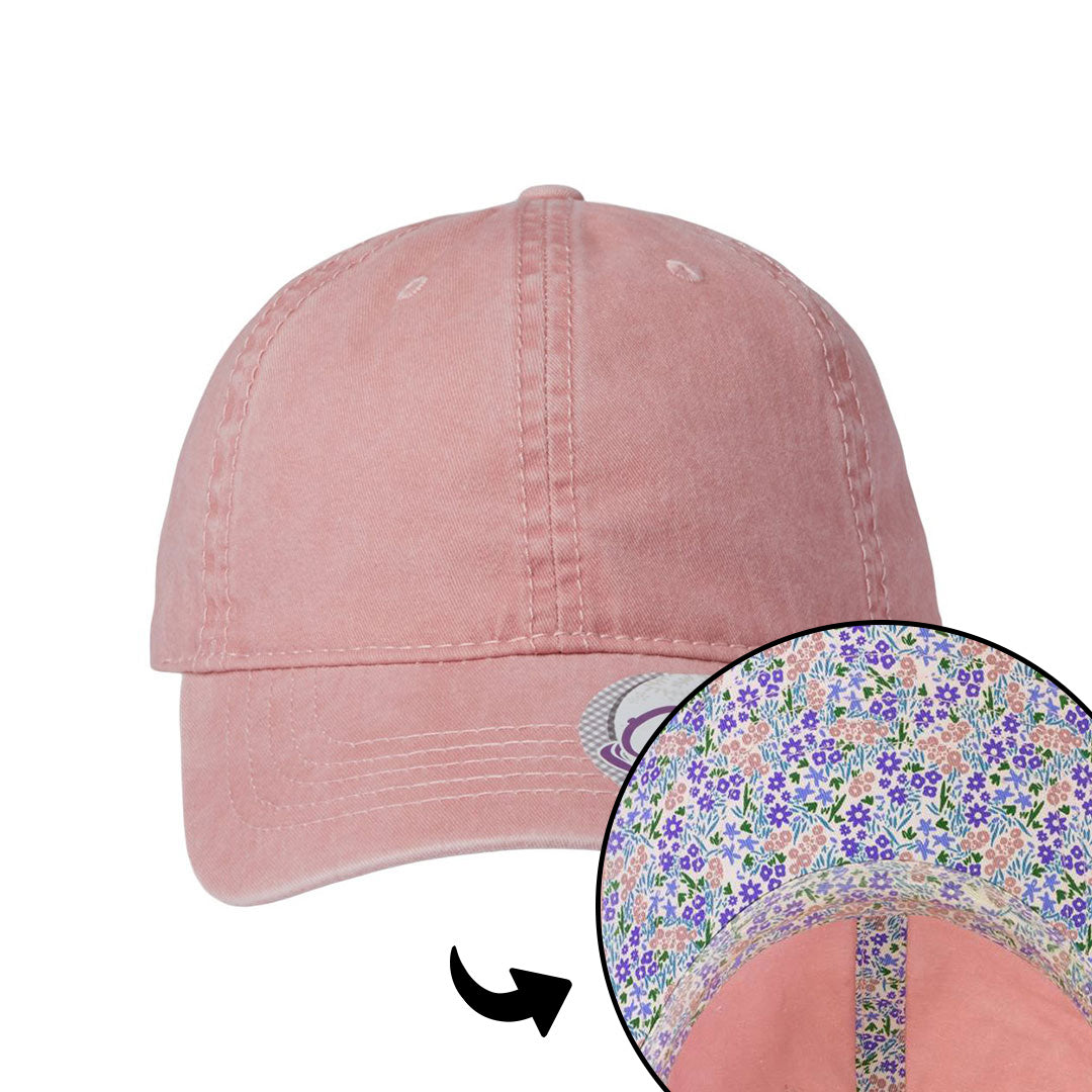 Debossed Heat Pressed - CASSIE Women's Ponytail Hat Relaxed Fit - Customized with YOUR LOGO