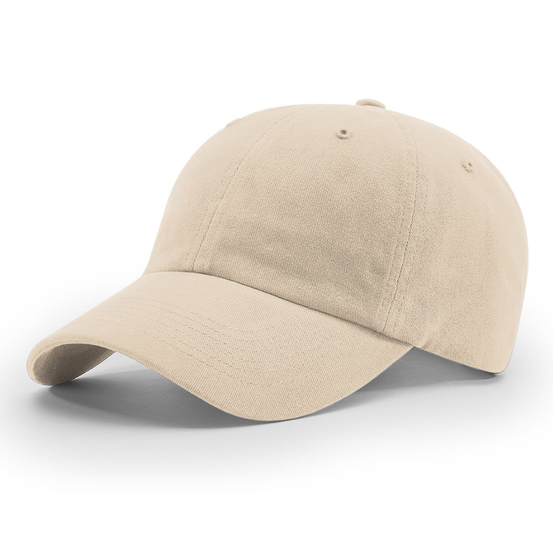 Lasered Leather Patch Dad Hat - Richardson R55 Dad/Mom Cap Low Profile - with Your Logo