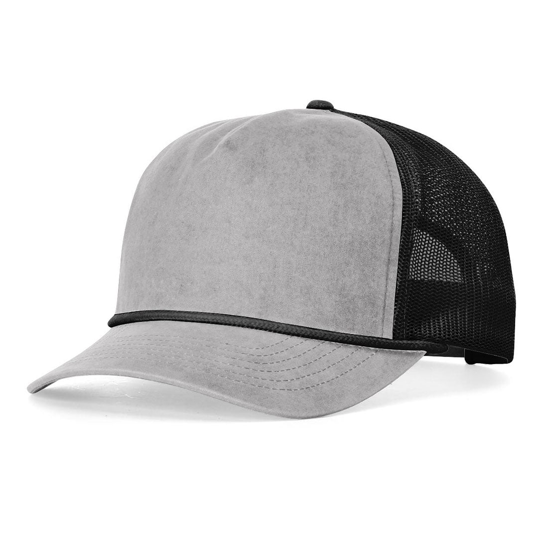 Lasered Leather Patch Hat - Richardson 939 Five Panel Relaxed Fit with Rope - Customized with YOUR LOGO