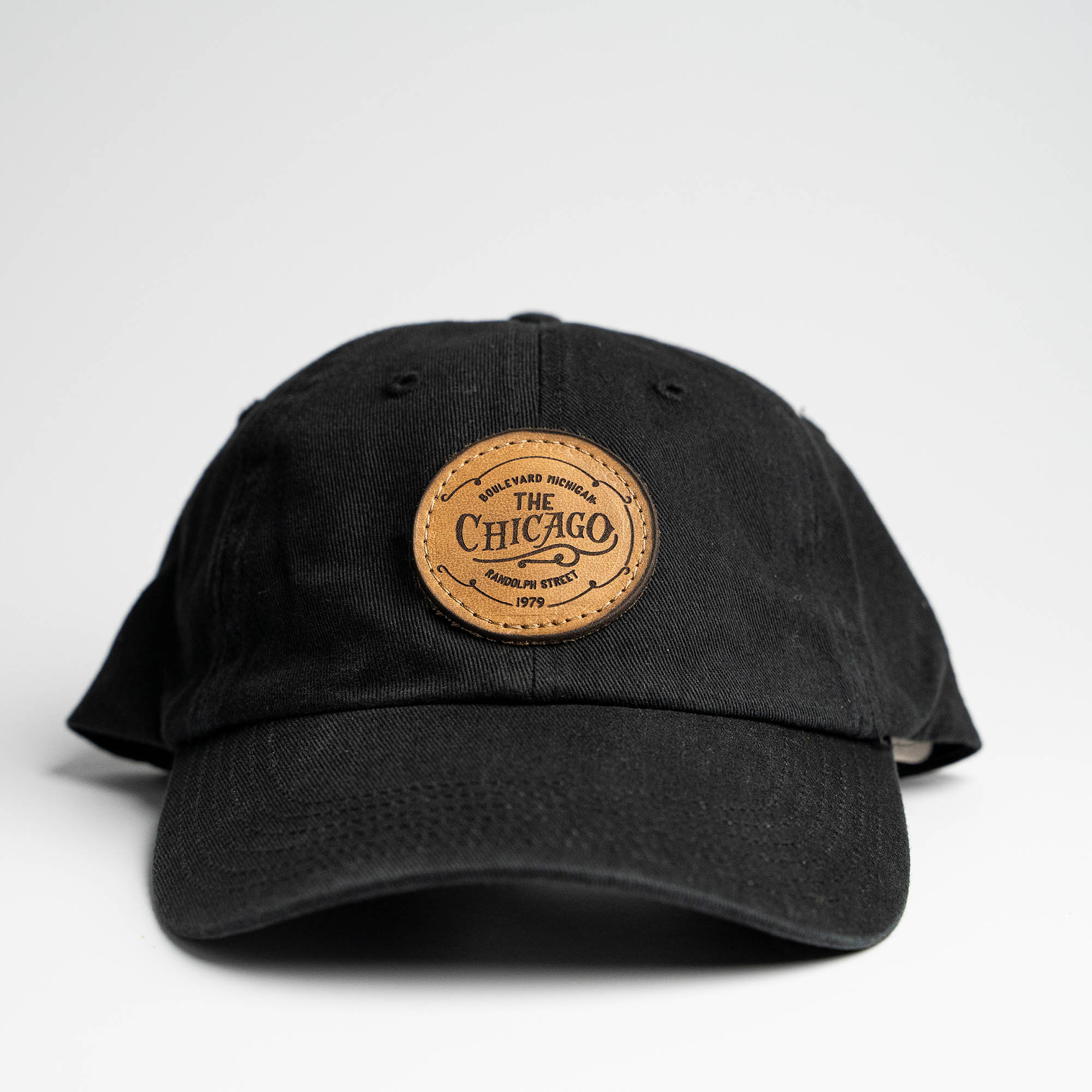 Lasered Leather Patch Dad Hat - Richardson R55 Dad/Mom Cap Low Profile - with Your Logo