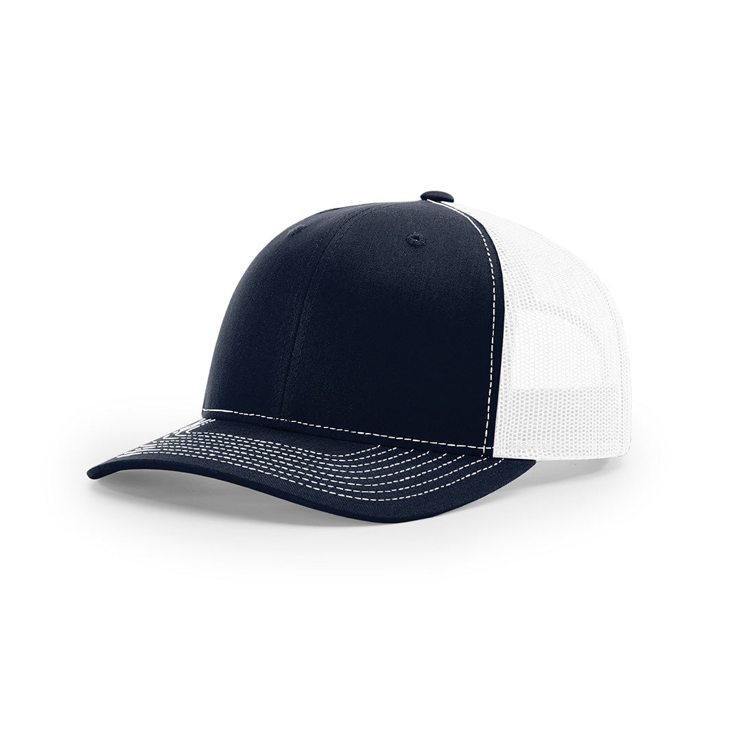 SALE - Patriotic Colors - Lasered - Richardson 112 Custom Leather Patch Trucker Hat