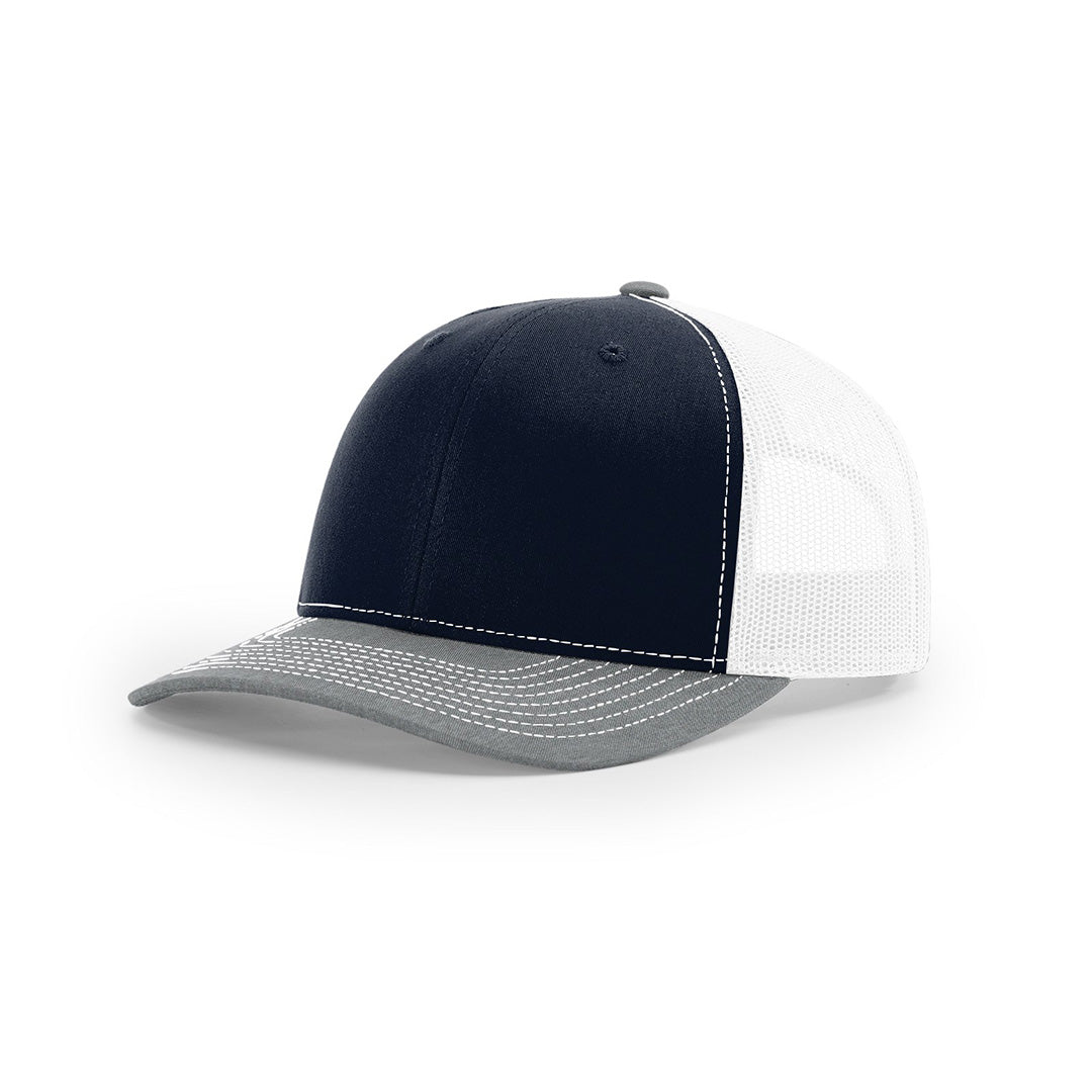 SALE - Patriotic Colors - Lasered - Richardson 112 Custom Leather Patch Trucker Hat