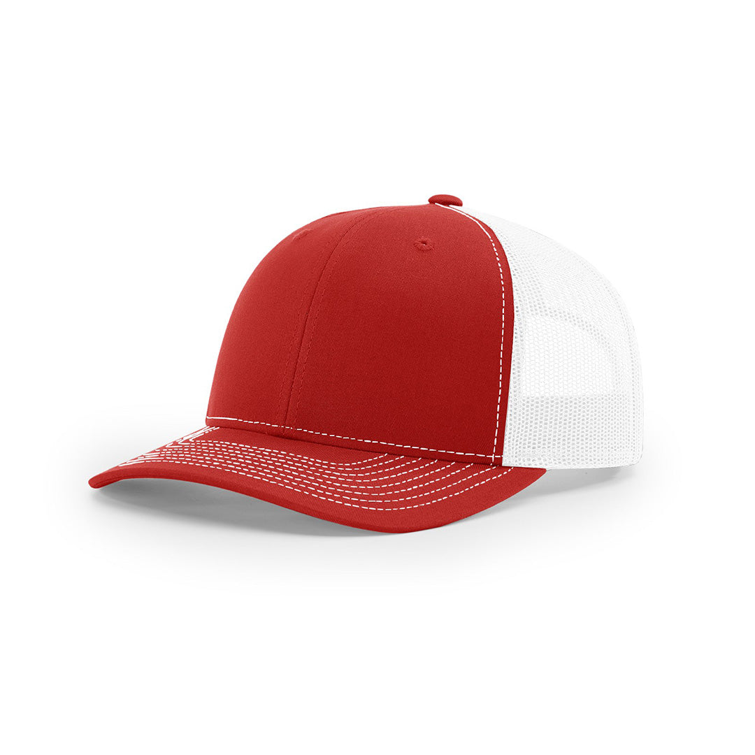 SALE - Patriotic Colors - Debossed - Richardson 112 Custom Leather Patch Trucker Hat