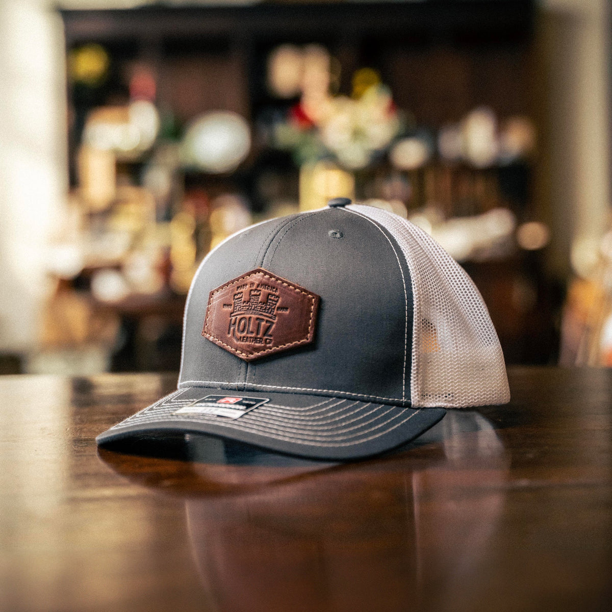 Debossed Heat Pressed - Richardson 112 Trucker Custom Leather Patch Hat with YOUR LOGO