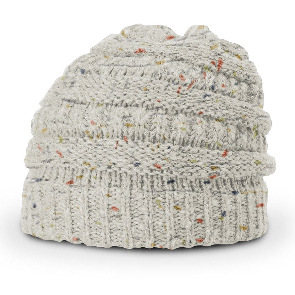 Speckled Knit Custom Leather Patch Richardson Beanie