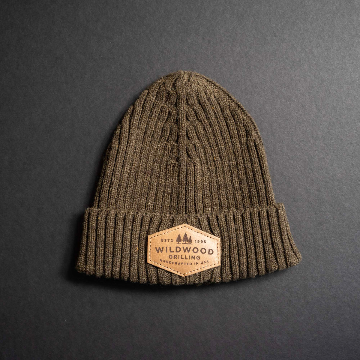 Merino Wool Knit Custom Leather Patch Richardson Beanie