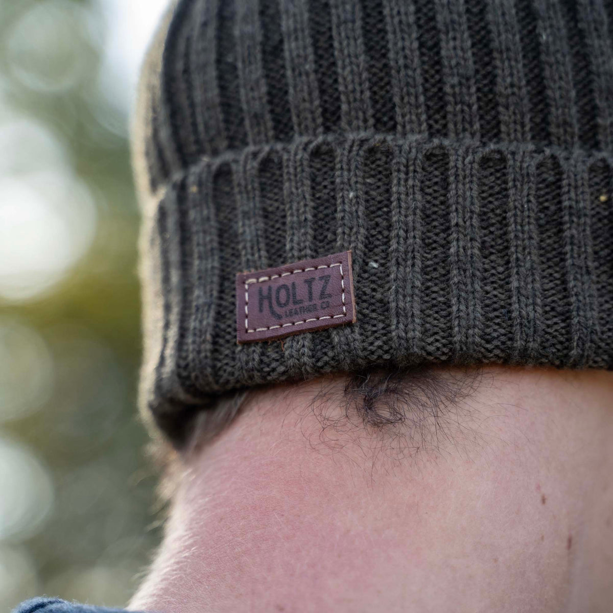 Merino Wool Knit Custom Leather Patch Richardson Beanie