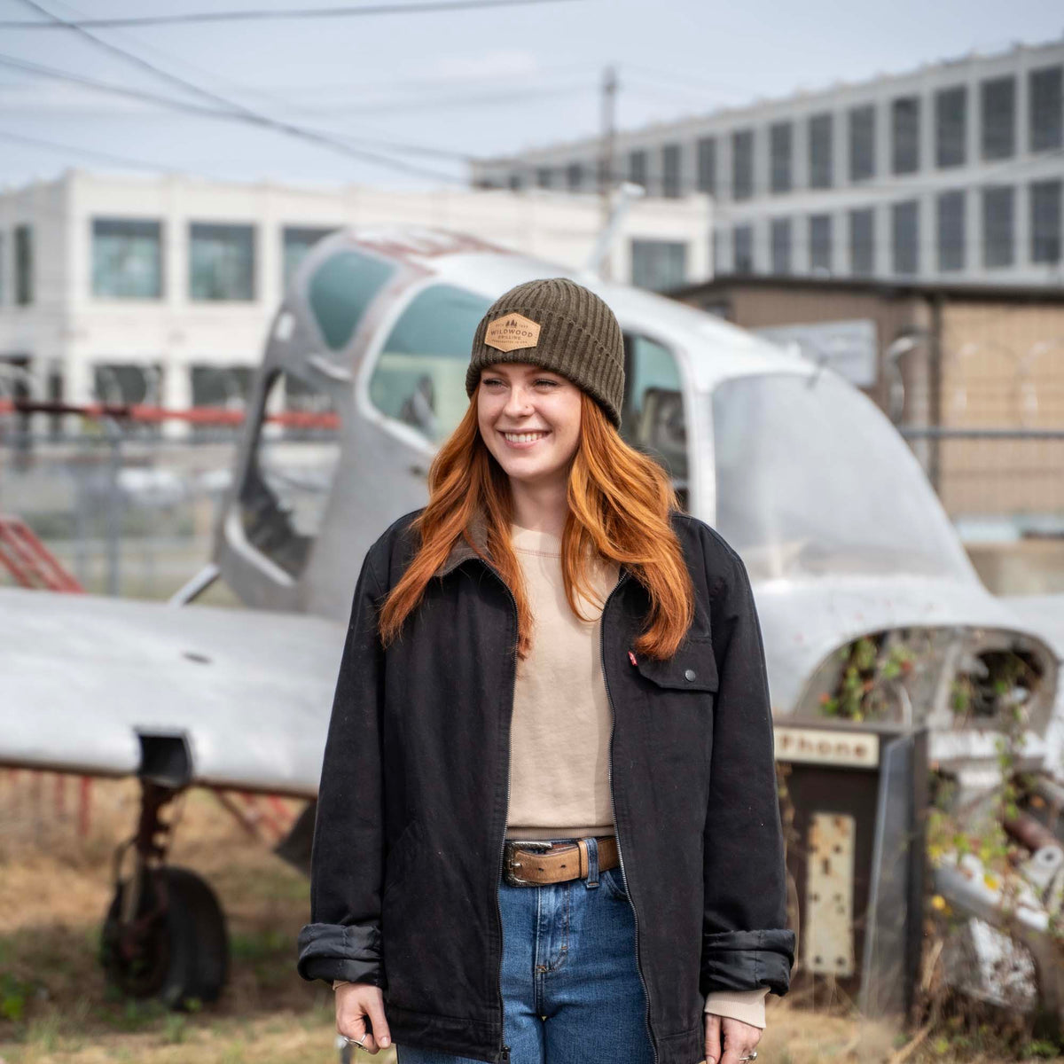 Merino Wool Knit Custom Leather Patch Richardson Beanie